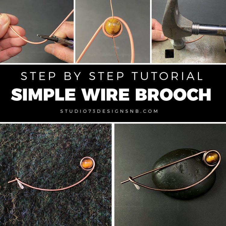 Printable Simple Wire Brooch Tutorial PDF | Studio 73 Designs