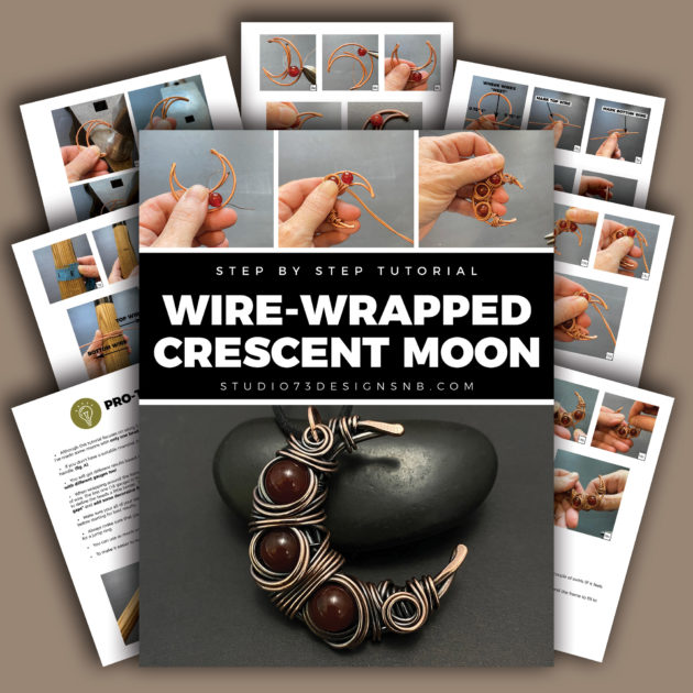 Printable Wire Wrapping Tutorial Crescent Moon Pendant