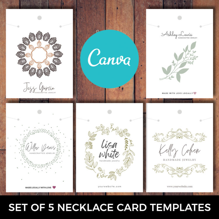 Printable Necklace Card Templates
