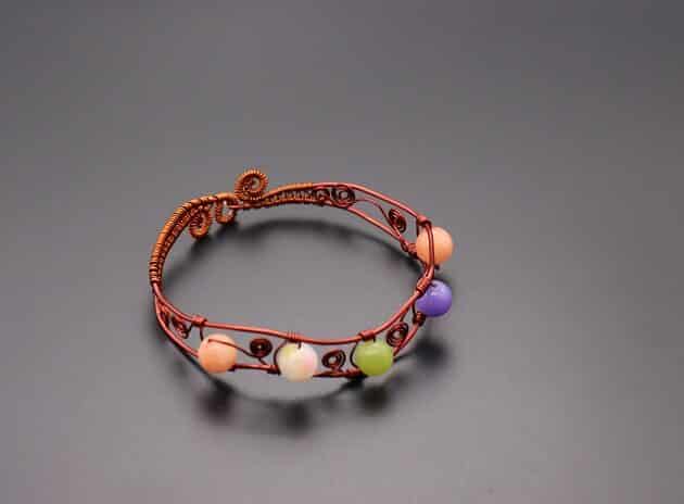 Wire-Wrapping Bracelet With Beads Tutorial