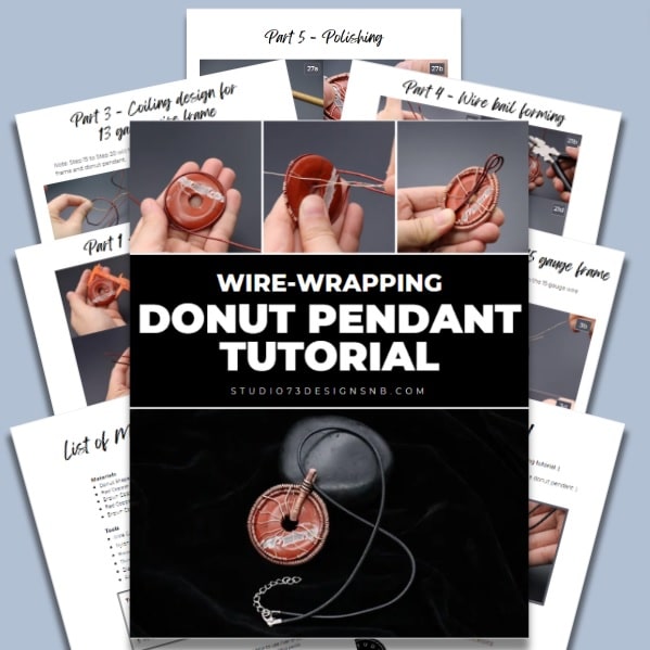 Donut Pendant Wire-Wrap Tutorial Printable PDF