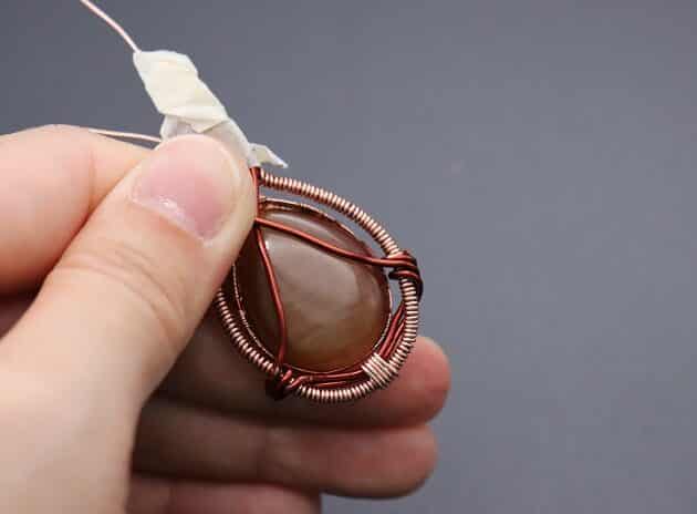 Wire-Wrapping Simple Pendant Cabochon Tutorial