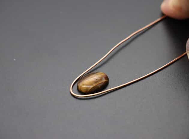 Wire-wrapping Circular Artisan Brown Gemstone Pendant Tutorial 20