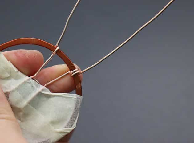 Wire-wrapping Circular Artisan Brown Gemstone Pendant Tutorial 40