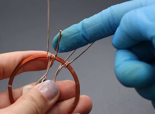 Wire-wrapping Circular Artisan Brown Gemstone Pendant Tutorial 54
