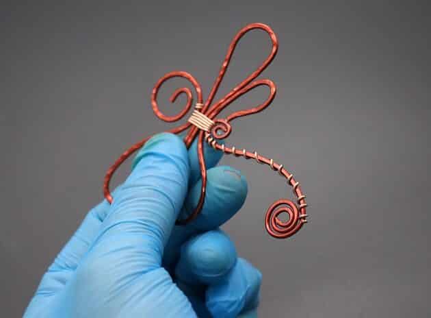 Wire-Wrapping Creative Dragonfly Pendant Tutorial 28