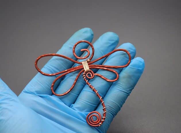 Wire-Wrapping Creative Dragonfly Pendant Tutorial 29
