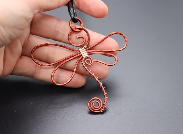 Wire-Wrapping Creative Dragonfly Pendant Tutorial 42