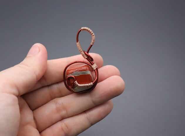 Wire-Wrapping Cube Stone With Unique Cage Pendant Tutorial 56