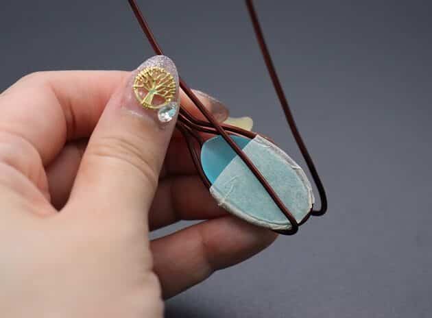 Wire-Wrapping Radiant Oval Turquoise Stone Pendant Tutorial 26
