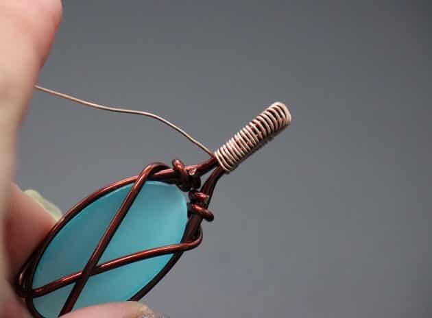 Wire-Wrapping Radiant Oval Turquoise Stone Pendant Tutorial 49