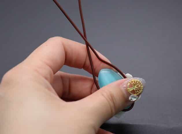 Wire-Wrapping Radiant Oval Turquoise Stone Pendant Tutorial 6