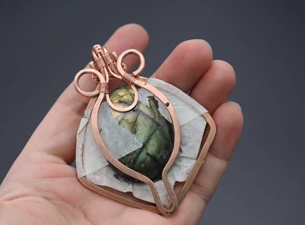 Wire Wrapping Exquisite Oval Labradorite Cabochon Statement Pendant Tutorial 107