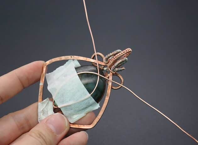 Wire Wrapping Exquisite Oval Labradorite Cabochon Statement Pendant Tutorial 123