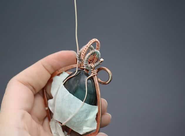 Wire Wrapping Exquisite Oval Labradorite Cabochon Statement Pendant Tutorial 129