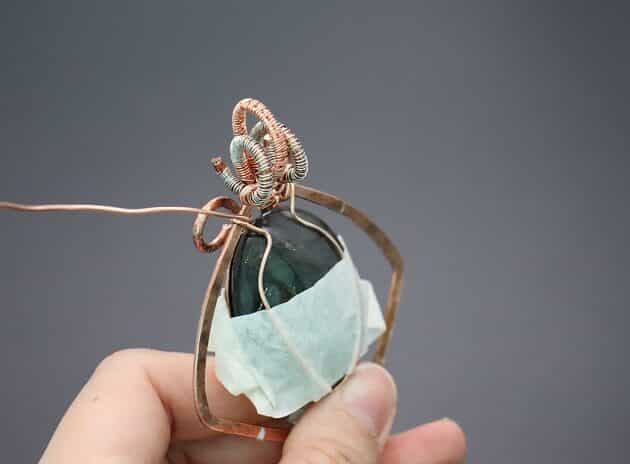 Wire Wrapping Exquisite Oval Labradorite Cabochon Statement Pendant Tutorial 131
