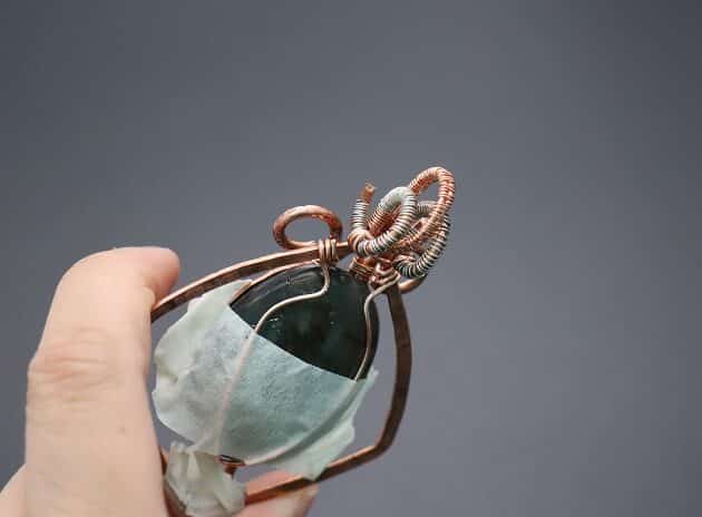 Wire Wrapping Exquisite Oval Labradorite Cabochon Statement Pendant Tutorial 134