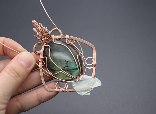 Wire Wrapping Exquisite Oval Labradorite Cabochon Statement Pendant Tutorial 180