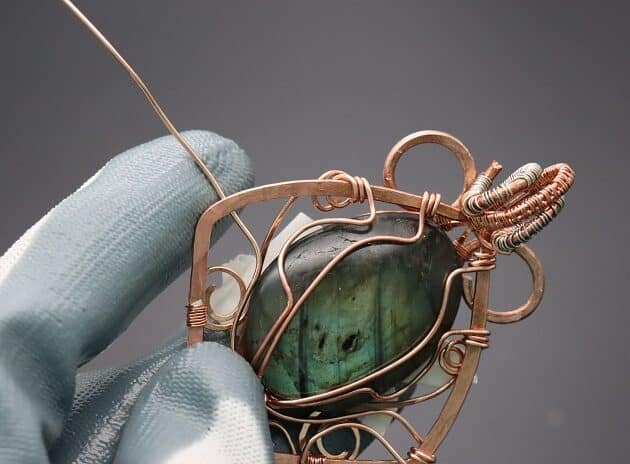 Wire Wrapping Exquisite Oval Labradorite Cabochon Statement Pendant Tutorial 191