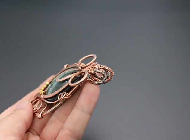 Wire Wrapping Exquisite Oval Labradorite Cabochon Statement Pendant Tutorial 216