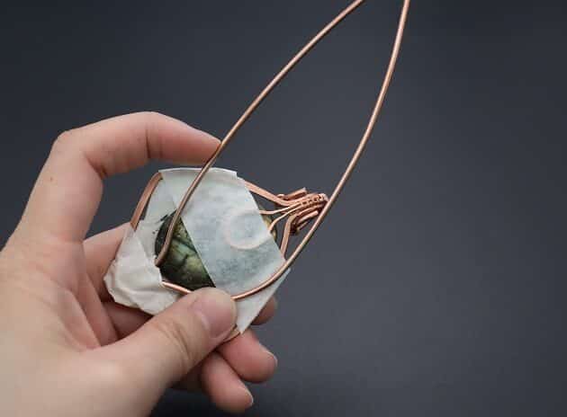 Wire Wrapping Exquisite Oval Labradorite Cabochon Statement Pendant Tutorial 80