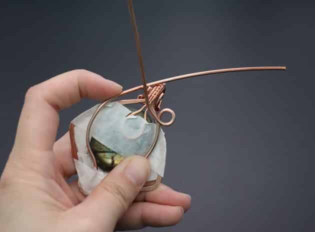 Wire Wrapping Exquisite Oval Labradorite Cabochon Statement Pendant Tutorial 85