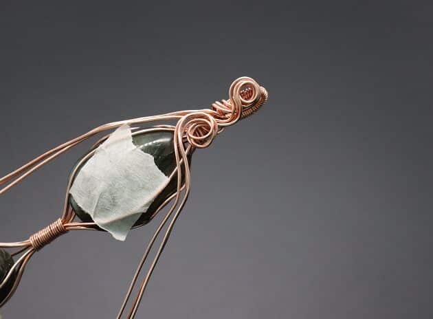 Wire-Wrapping Jumbo Double Labradorite Stone Pendant Tutorial 92