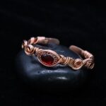 Wire Wrapping Vintage Oval Ruby Red Cabochon Cuff Bracelet Tutorial 0