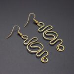 Wire-Wrapping Abstract Flat Swirly Copper Dangle Earrings Tutorial 0