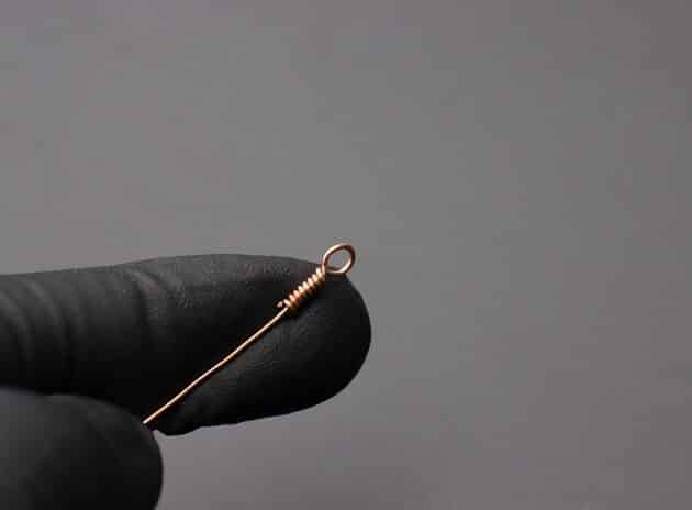 Wire-Wrapping Turquoise Bead Herringbone Weave Earrings Tutorial 15