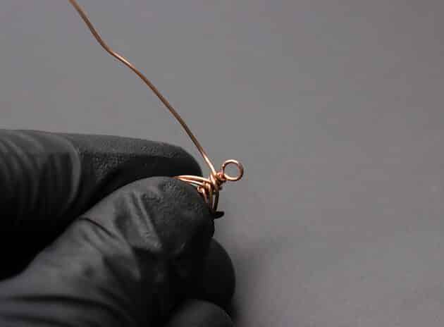 Wire-Wrapping Turquoise Bead Herringbone Weave Earrings Tutorial 44