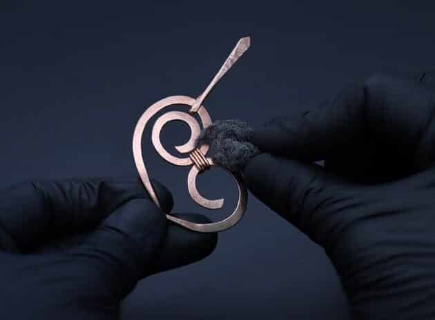 Wire-Wrapping Hand-Hammered Artistic Shawl Pin Tutorial 100