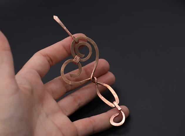 Wire-Wrapping Hand-Hammered Artistic Shawl Pin Tutorial 102
