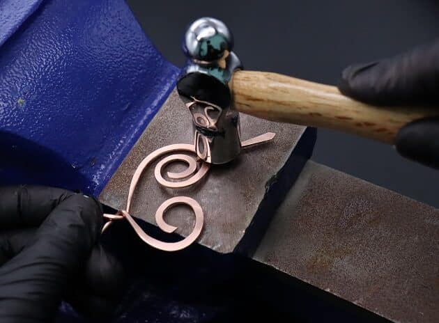 Wire-Wrapping Hand-Hammered Artistic Shawl Pin Tutorial 62