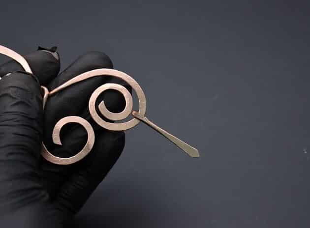Wire-Wrapping Hand-Hammered Artistic Shawl Pin Tutorial 63