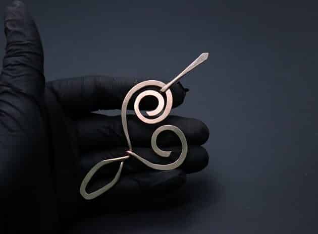 Wire-Wrapping Hand-Hammered Artistic Shawl Pin Tutorial 65