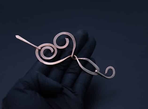 Wire-Wrapping Hand-Hammered Artistic Shawl Pin Tutorial 91