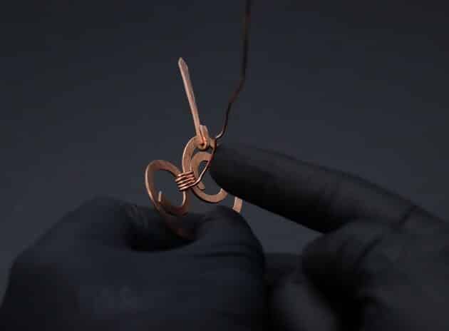 Wire-Wrapping Hand-Hammered Artistic Shawl Pin Tutorial 96