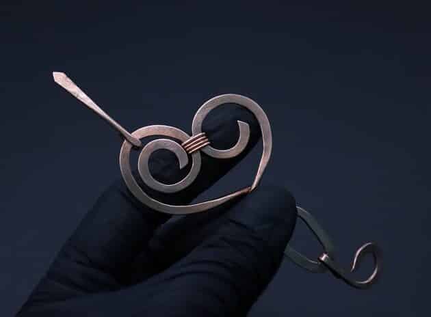 Wire-Wrapping Hand-Hammered Artistic Shawl Pin Tutorial 98