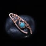 Wire-Wrapping Swirly Copper Wishbone With Bead Pendant Tutorial 0