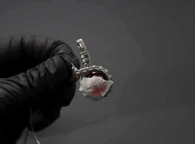 Wire-Wrapping Dainty Round Red Ruby Stone Pendant Tutorial 39