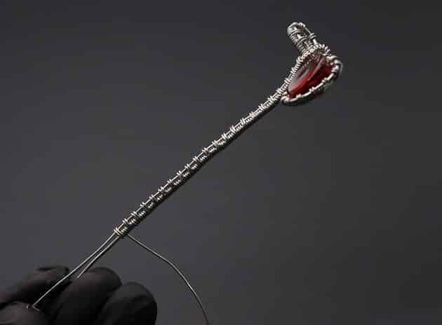 Wire-Wrapping Dainty Round Red Ruby Stone Pendant Tutorial 47