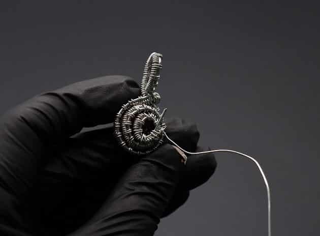 Wire-Wrapping Dainty Round Red Ruby Stone Pendant Tutorial 57