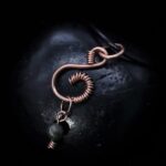 Wire-Wrapping Swirly Black Bead Charm Pendant Tutorial 0