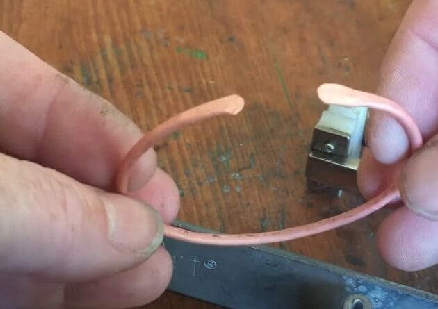 How I Make Copper Wire Cuff Bracelets 30