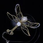 Wire-Wrapping Beaded Gold Dragonfly Sculpture Pendant Tutorial 0