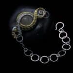 Wire-Wrapping Round Cabochon Bracelet With Circle Link Chain Tutorial 0