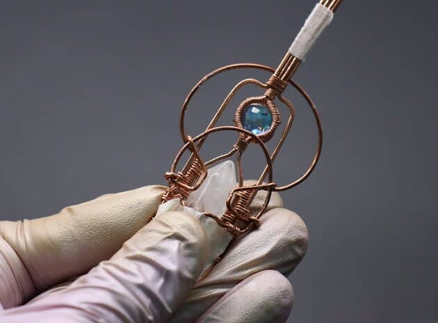 Wire-Wrapping Beautiful Hexagonal Crystal Point Pendant Tutorial 122