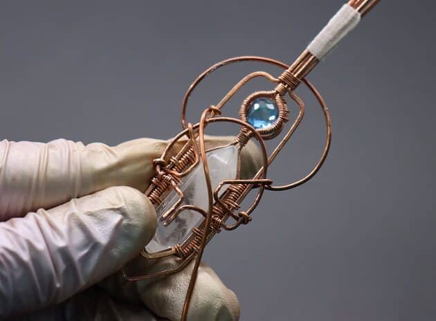 Wire-Wrapping Beautiful Hexagonal Crystal Point Pendant Tutorial 125