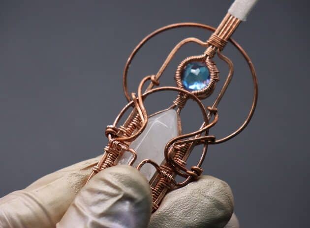 Wire-Wrapping Beautiful Hexagonal Crystal Point Pendant Tutorial 128
